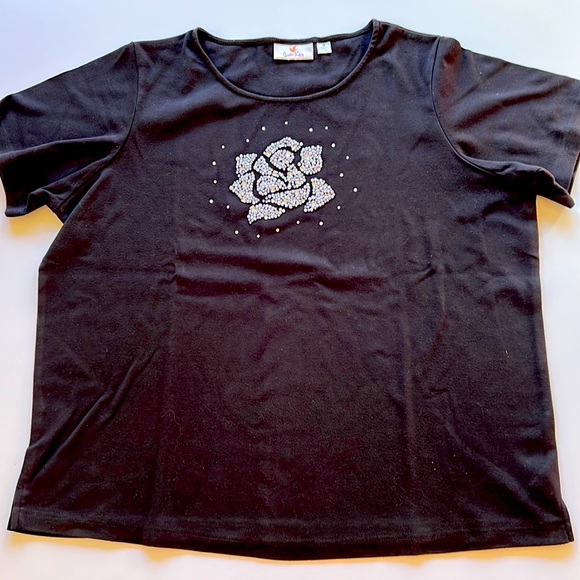 Quacker Factory Beaded Tee - Picture 1 of 5